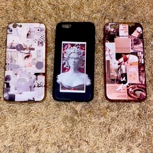 3 Iphone 6 cases. One’s a little chipped but I can barely notice.